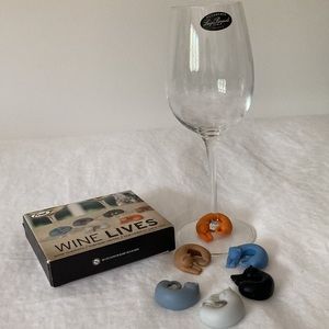 Fred wine markers silicone cats (6)